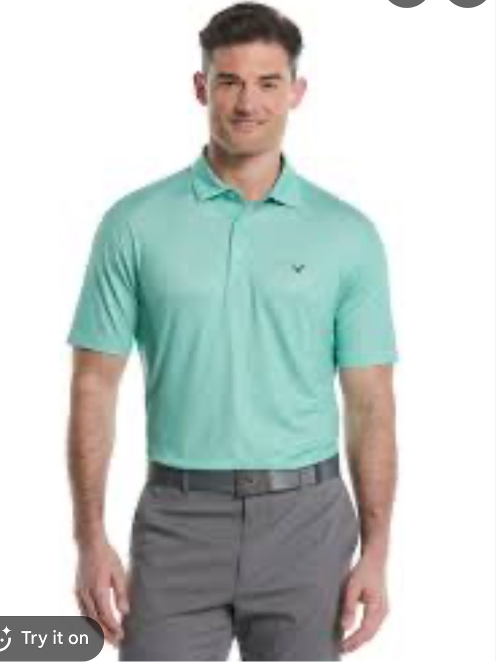 NWT Callaway Men's Mint Green Golf Polo Sizes M, L & XXL
